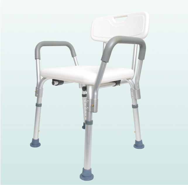 Duschstuhl FELIX mit Arm- und Rückenlehne