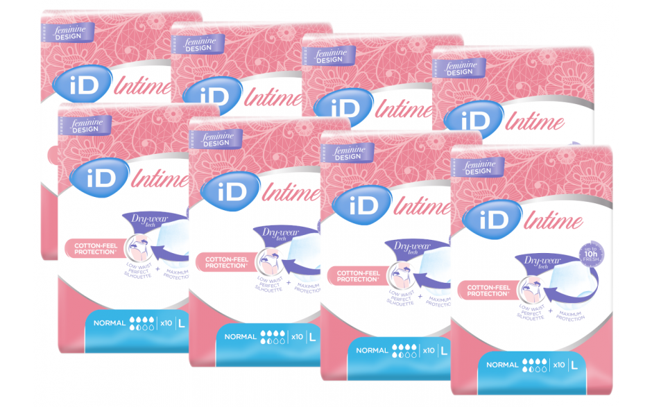 iD Intime Pants Normal L - Großpackung, 8 x 10 St.