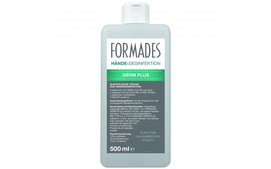 FORMADES DERM PLUS - Händedesinfektion - parfümfrei - 500 ml