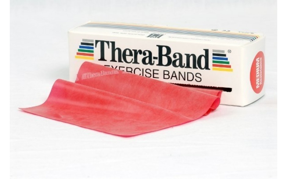 Thera-Band Übungsband, 5,5 m, mittelstark/rot